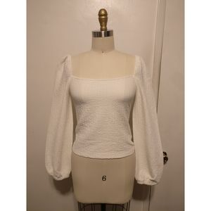 Express Peasant Long Sleeve Top